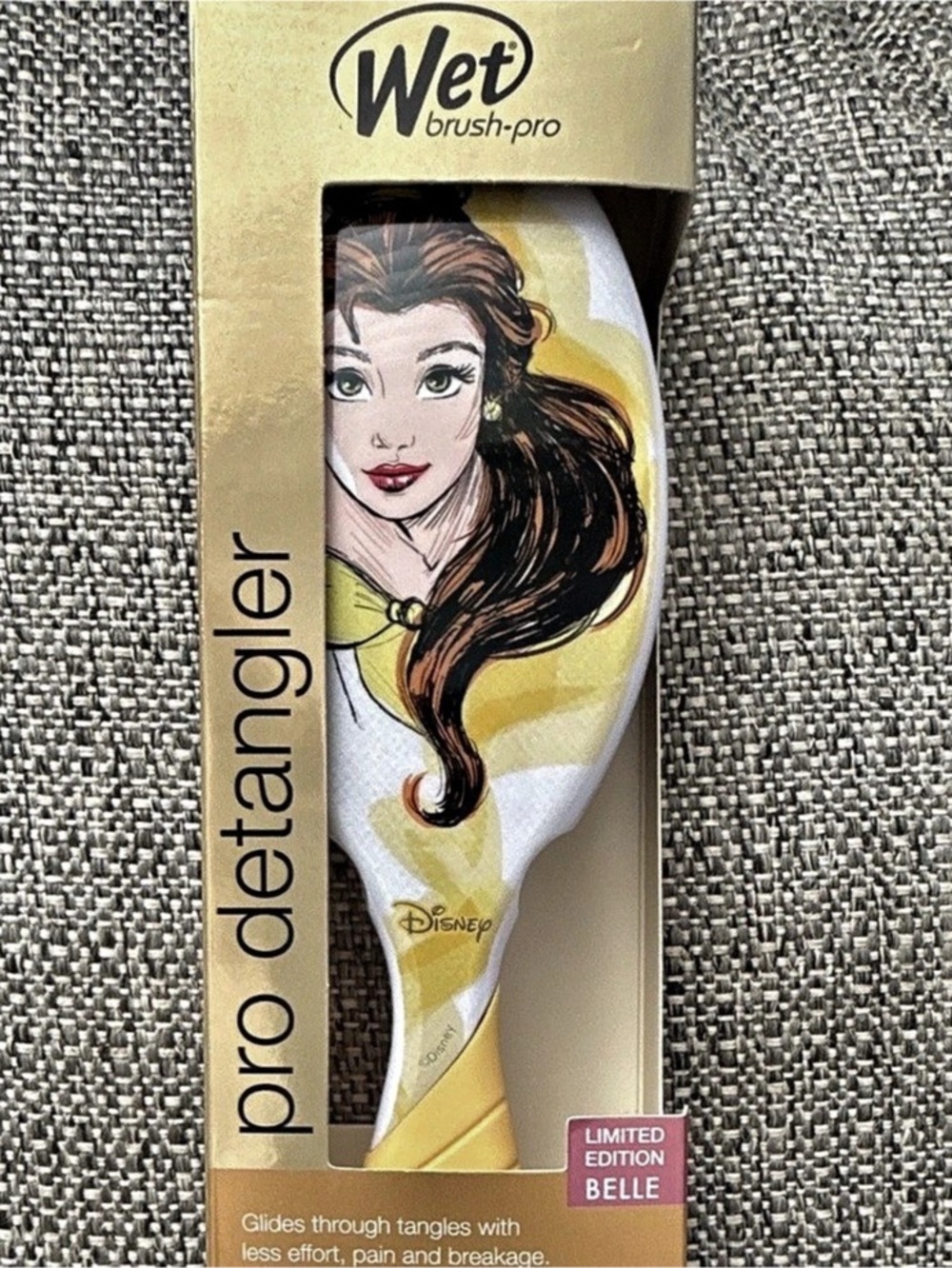 Wet Brush Pro Detangler Disney Princess Belle Limited Edition Hair Brush Yellow